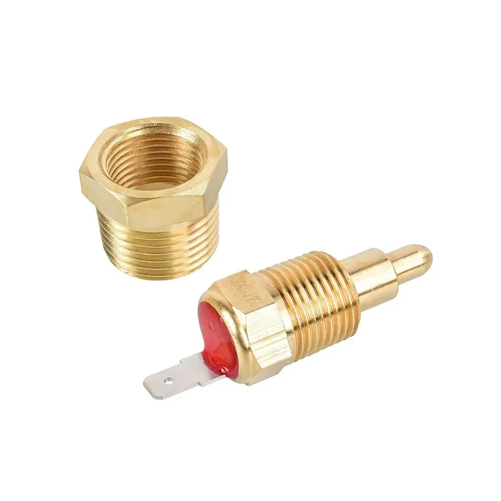 1 Set Electric Engine Cooling Fan Thermostat Switch Set Fan Temperature Switch 165-185 Degrees for Vehicle