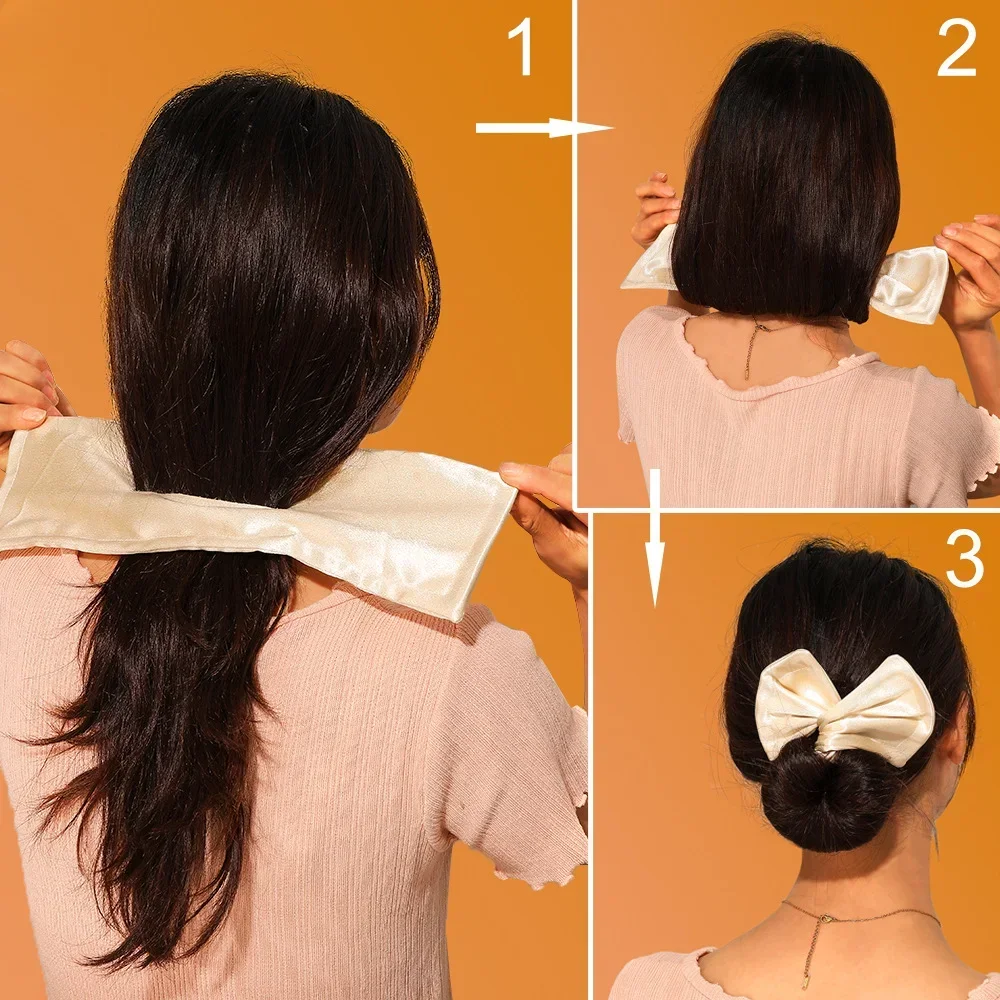 Bun Headbands Flexible Printed Hair Clip Dresses Women Twist Clip Hair Making Tool Hair Curler Styling Accessories