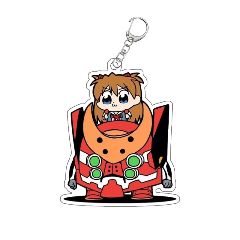 Asuka Langley Soryu Acrylic Keychain Anime Peripheral Cute Cartoon Backpack Key Pendant Itabag Decoration Goods Gift for Friend