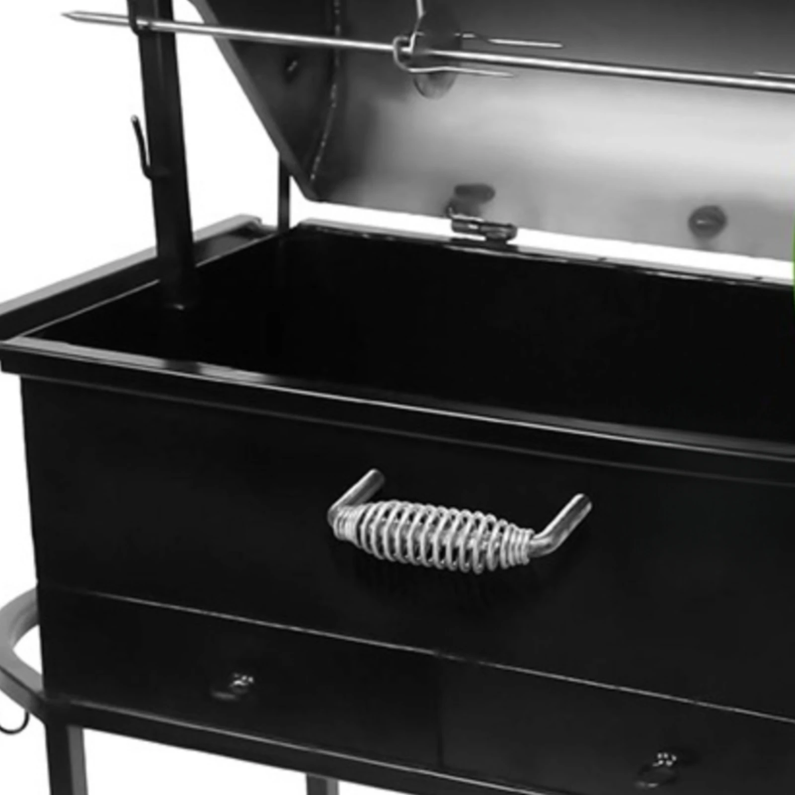 U-Shaped Spring Grip Handle Weld-on Grill Handle Heat-Resistant Carbon Steel for Custom Fabricators, Outdoor Cooking Areas