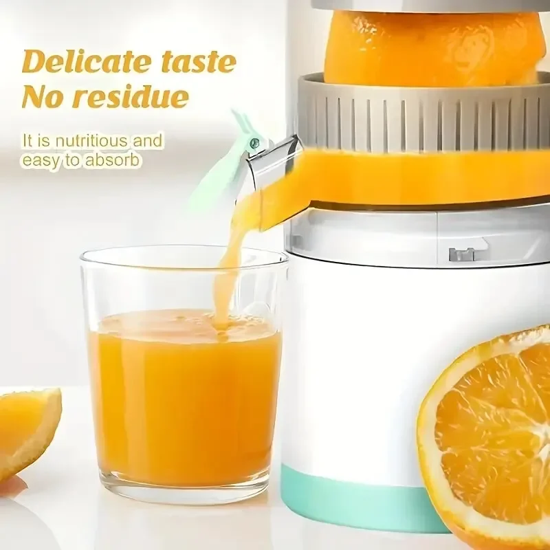 New Portable USB Rechargeable Juicer, Efficiently Separates Pulp for Orange, Lemon, Watermelon, A Must-Have Fresh Juice Tool
