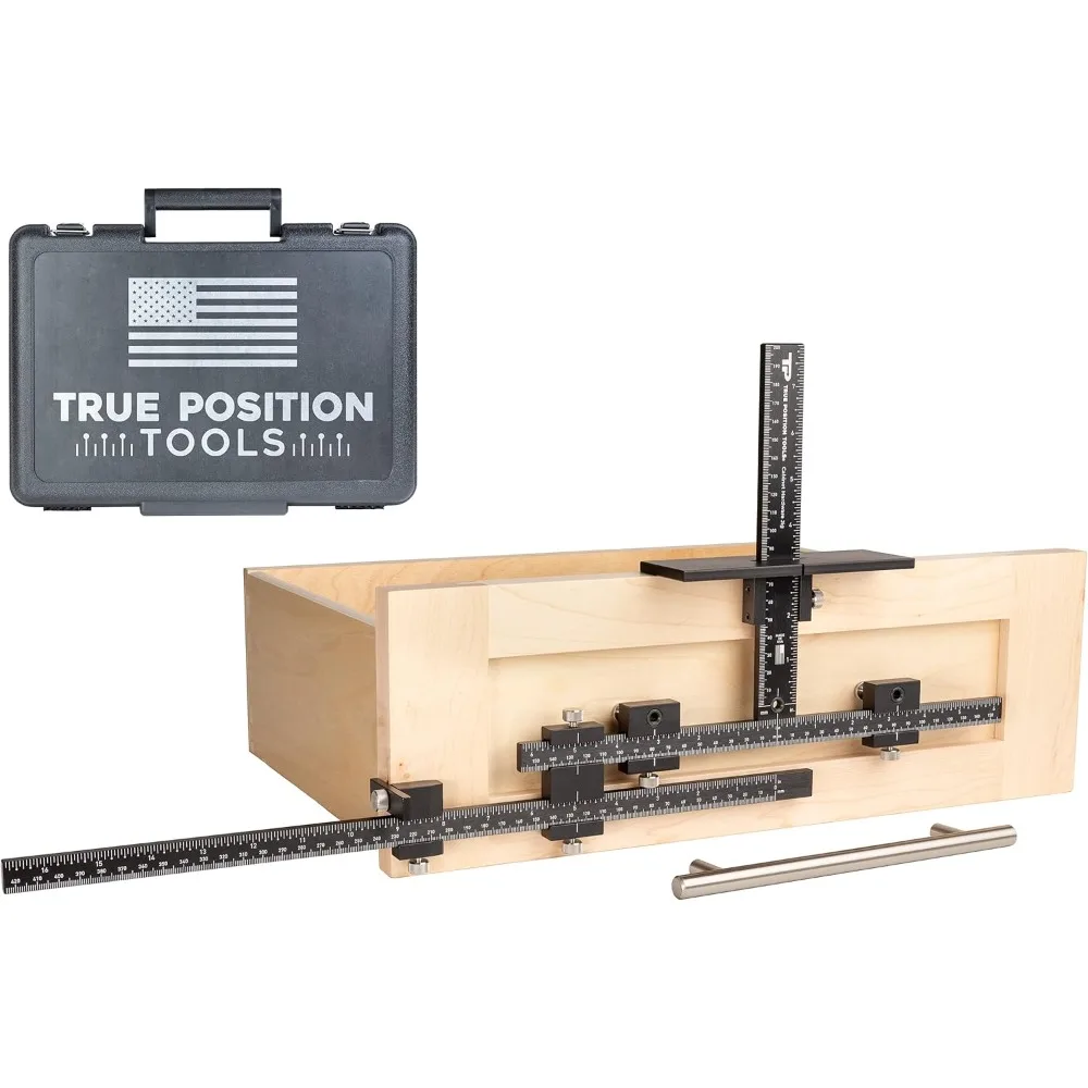 PRO Cabinet Hardware Jig - Install Drawer Front Handles and Knobs Faster - Made in USA - Hand Calibrated