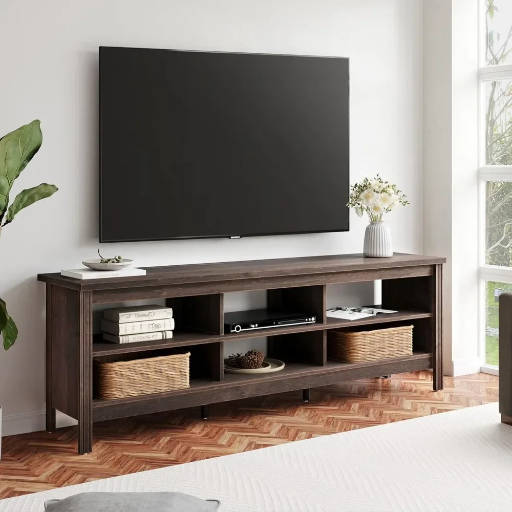 TV stand for 75-inch TVS, wood entertainment center for 65-inch + TVS, living room with 70-inch media table,