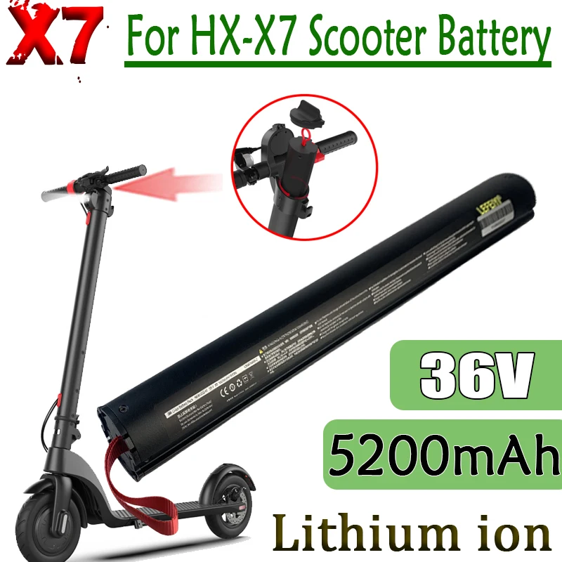 Upgrade 5200mah 36V for HX-X7 electric scooter Dedicated battery Large capacity and long battery life