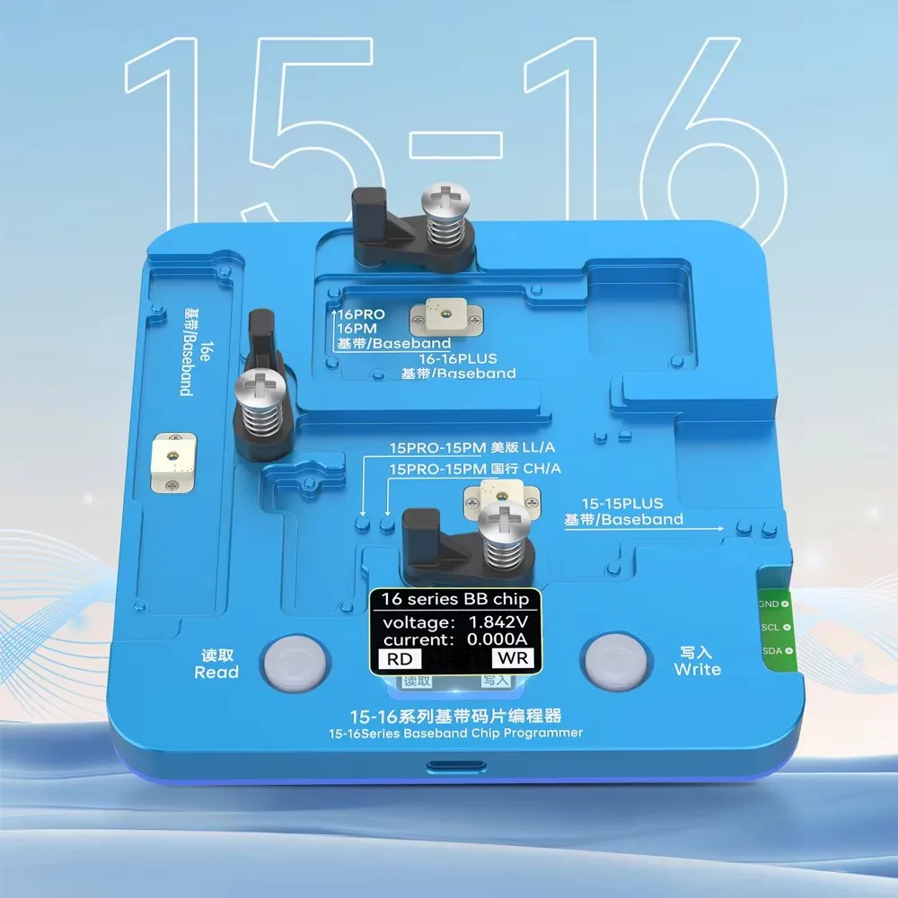 JCID 15-16 Series Baseband Chip Programmer No Chip Removal for IPhone 15-16 Series Repair Chip Fast Read Write Test Tool