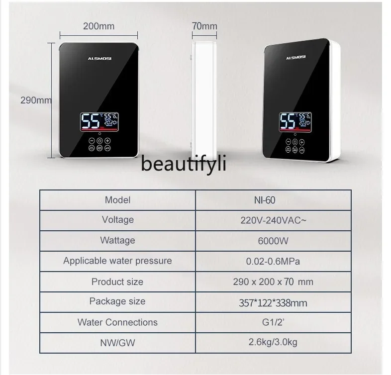 سخان مياه كهربي فوري zE110V، صالون شعر منزلي صغير، تسخين سريع، حمام دش، درجة حرارة ثابتة
