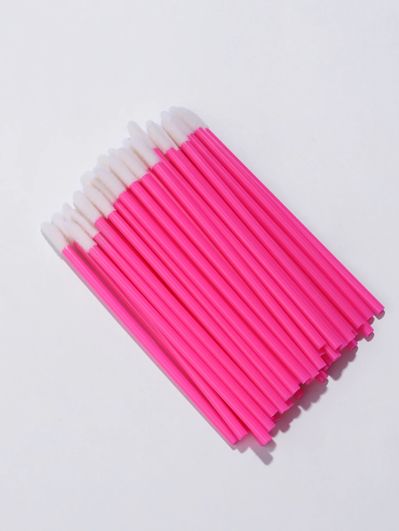 50 個使い捨てリップブラシまつげメイクブラシまつげエクステンションマスカラアプリケーター口紅ワンドセットメイクアップツール