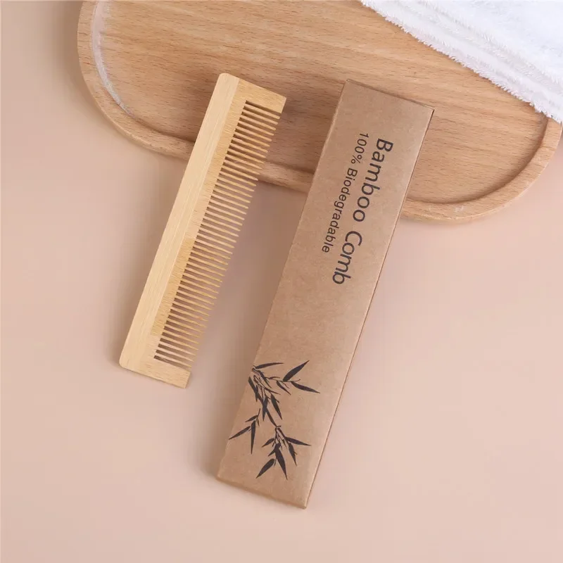 Peigne en bois de brosse à cheveux de poulet d\'hôtel, massage antistatique naturel, outil de coiffure