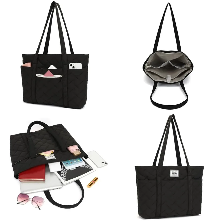 

Women's Tote Bag with Laptop Compartment Fit 15.6 inch 16 inch Laptop, Large Capacity Handbag for Work, Travel