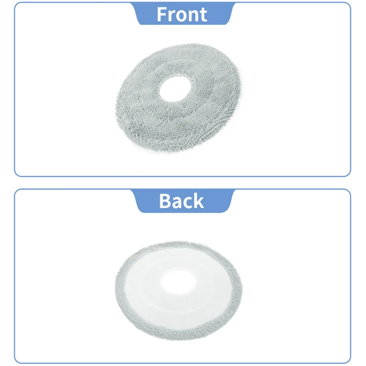 FZFZ 6 STKS Wasbare Mop Doek voor L10s Pro Ultra Heat/X30 Ultra/X30 Pro/S10 Pro Ultra Stofzuiger Vervang Mop Pad