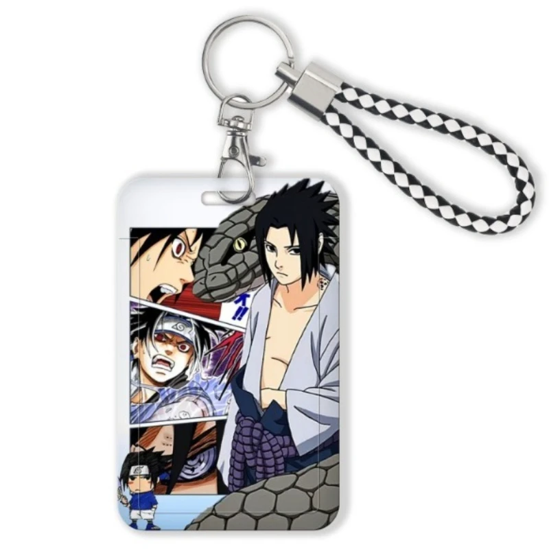 NARUTO Hatake Kakashi Uchiha Obito TV-Merchandise Cartoon Niedliche Kartenhülle Campus-Karte Ausweishülle mit Handschlaufe – Detail 2