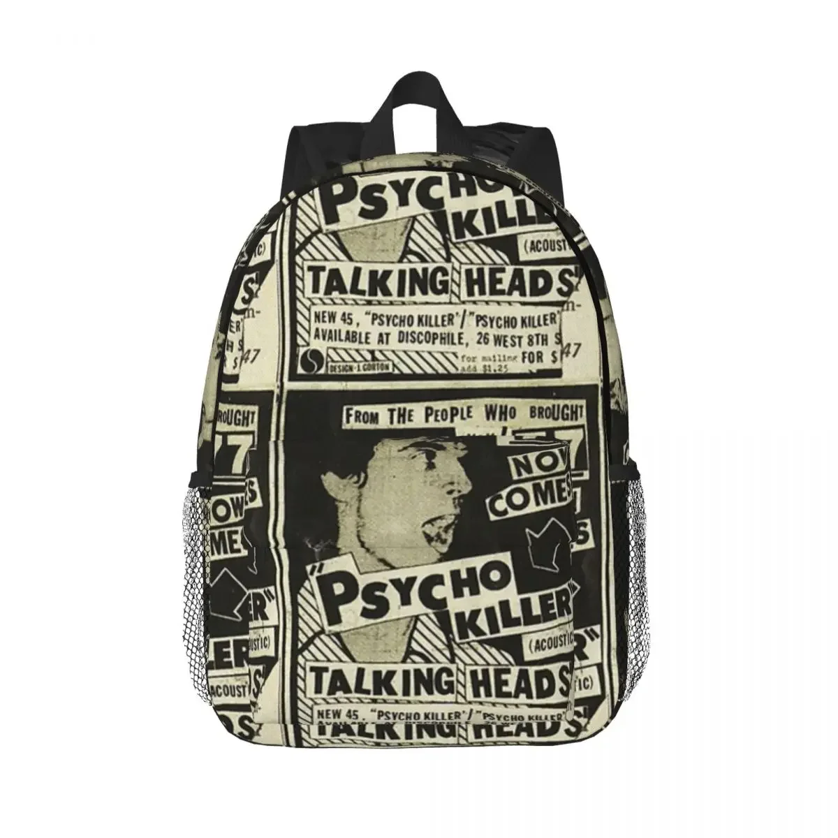 

Psycho Killer - Talking Heads Post-punk Concert Poster 1977 Backpacks Bookbag Children School Bags Travel Rucksack Shoulder Bag