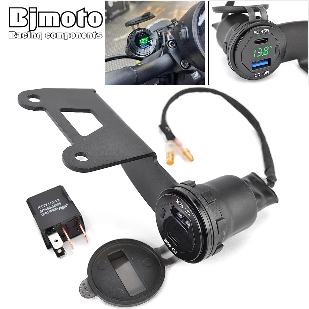 Cargador USB tipo C, accesorio para Honda Rebel CMX300 CMX500 2022-2024 CM300/CM500 2023 2024