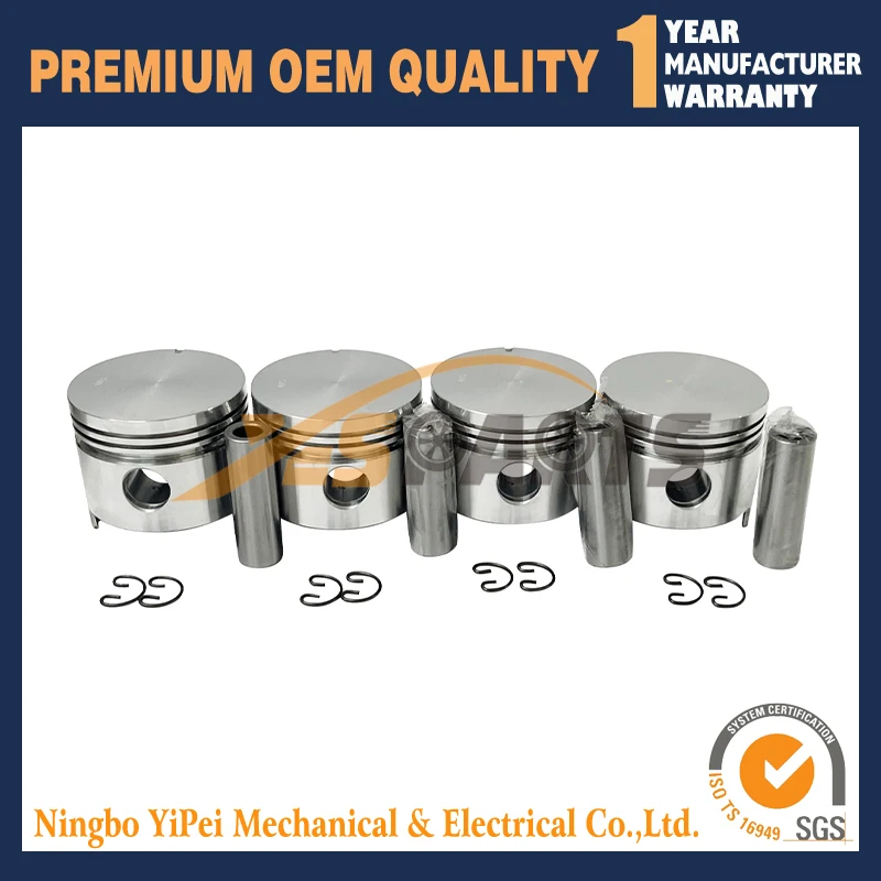 

4 set Piston set for TOYOTA Forklift 4P engine