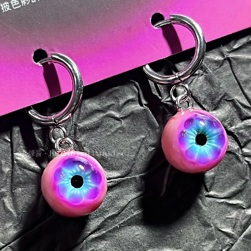 

3013 Creative Handmade Horror Eyeball Earrings Cthulhu Eyeball Style Decorations Halloween Artwork Customized Birthday Gifts