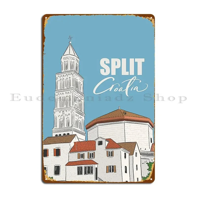 Split Croatia Travel Poster Print Sticker Metal Sign Pub Plaques Pub Plates Printing Club Tin Sign Poster