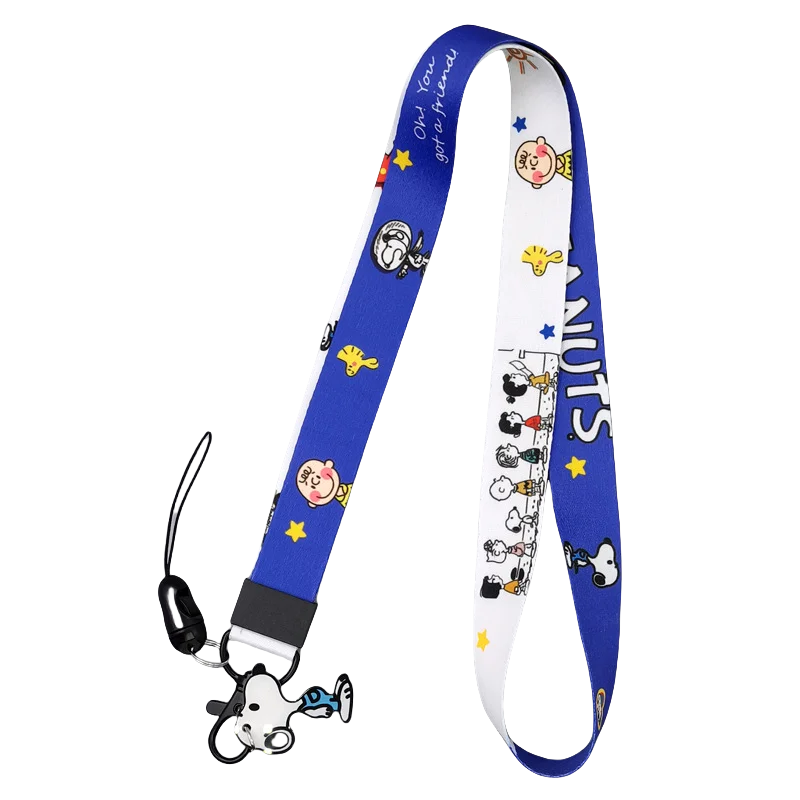 Snoopy Lanyard for Keys Keychain  Phone Lanyard Badge Holder ID Credit Card Pass Hang Rope Cartoon Cute Lariat Phone Charm Gift