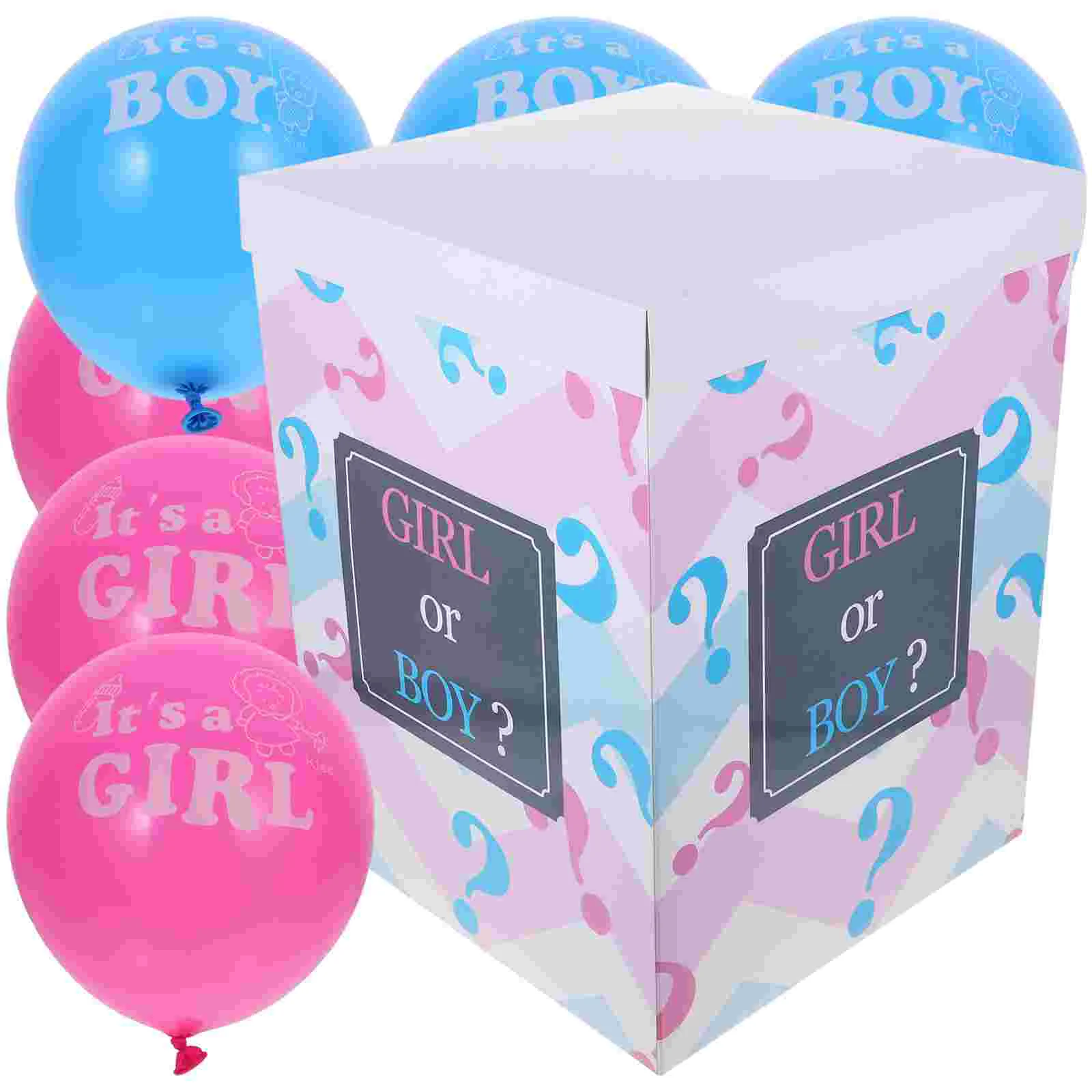

Balloons Baby Boxes Birthday Decorations for Shower Boy Girl Decorative Items Gender Reveal Party
