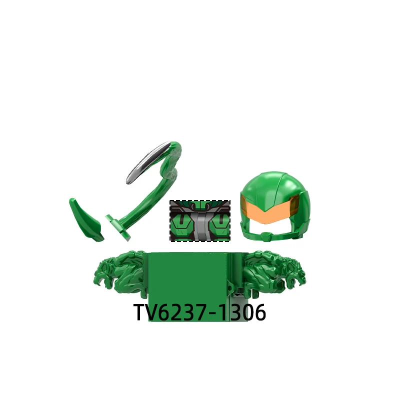 Axt-Schwert-Maske Actionfiguren Ausrüstung Hosen Haarteile Modellbausteine MOC Bausteine Set Geschenke Spielzeug TV6237