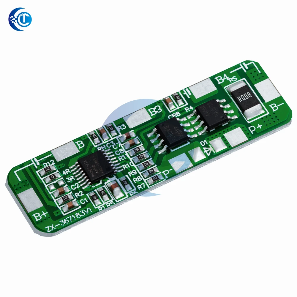 1PC 18650 Battery BMS Protection Module (4S 20A): 4.35V/2.5V Protection + 5A Discharge & Cell Balancing