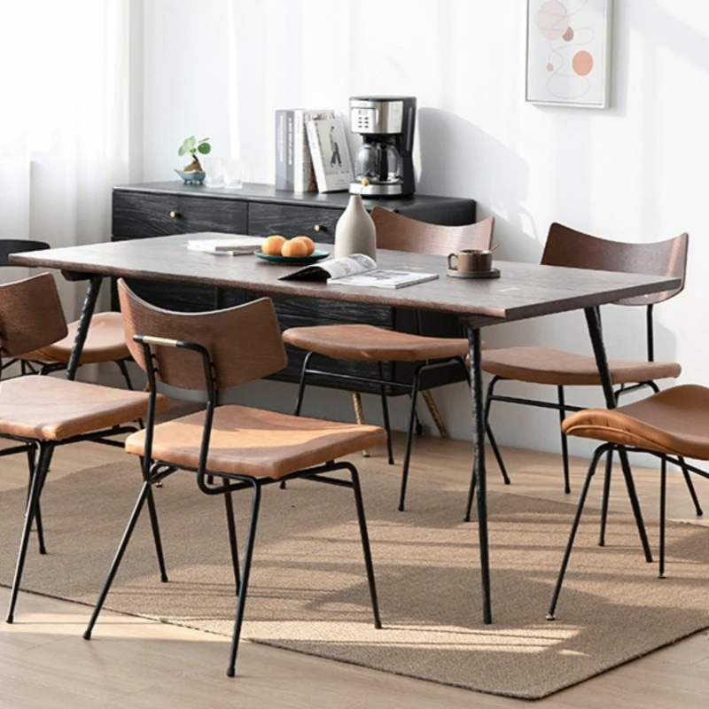 Nordischer Stil Massivholz Moderner Minimalistischer Haushaltstisch und -stuhl für Kleine Wohnungen Eiche Leichter Luxus Industriestil Retro