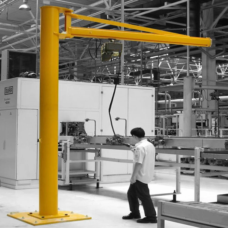 Best Production 1 Ton Floor Column Mounted Jib Crane With Chain Hoist