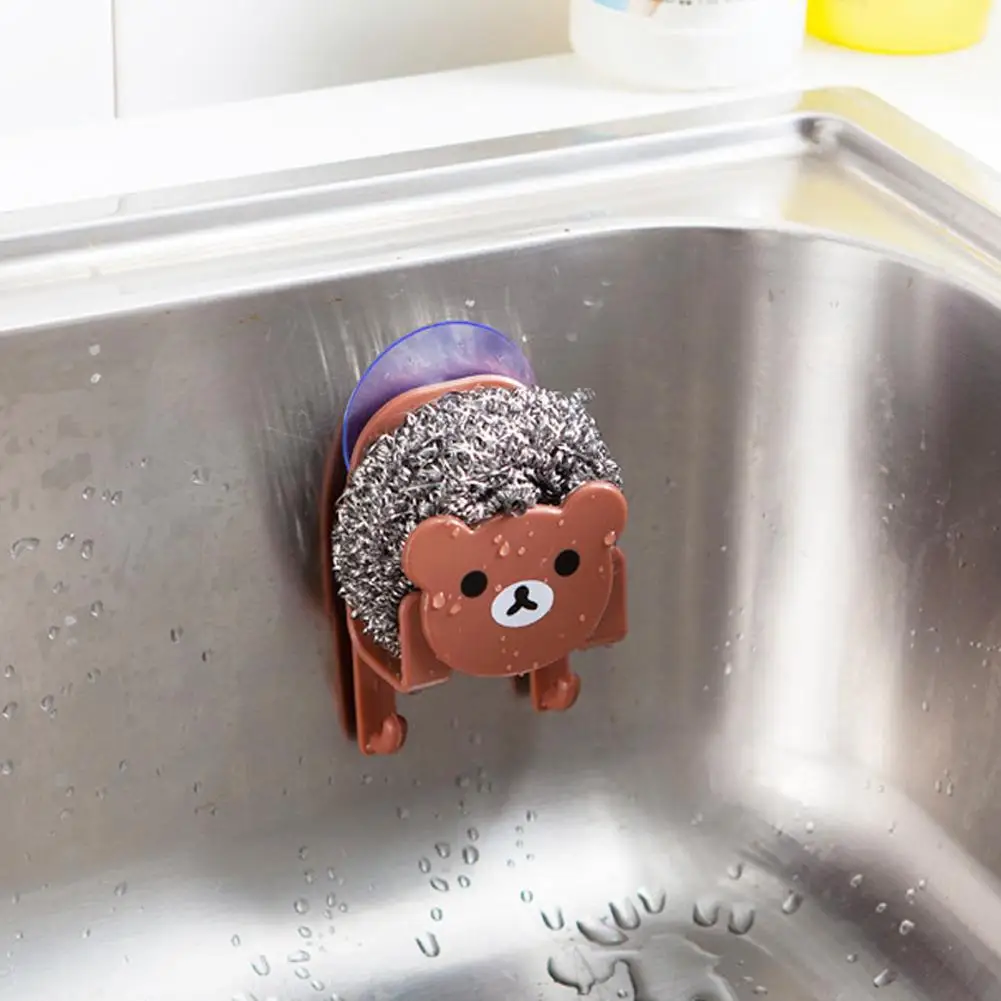 Cartoon Sponge Rag Holder Kitchen Sink Rustproof Dispenser Brush Holder Storage Kitchen Decoration Gadgets Tools Accessories