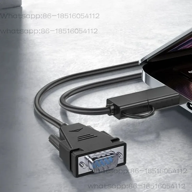 High Speed Baud Rate 300bps-115200bps Type a and USB C to DB9 RS232 Serial Adapter Cable 1.5m