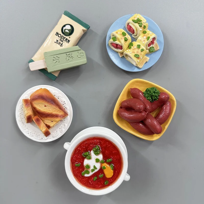 

Harbin Specialty Cuisine Resin Refrigerator Sticker Magnetic Home Kitchen Decoration Decal Fridge White Board Fridge Sticker
