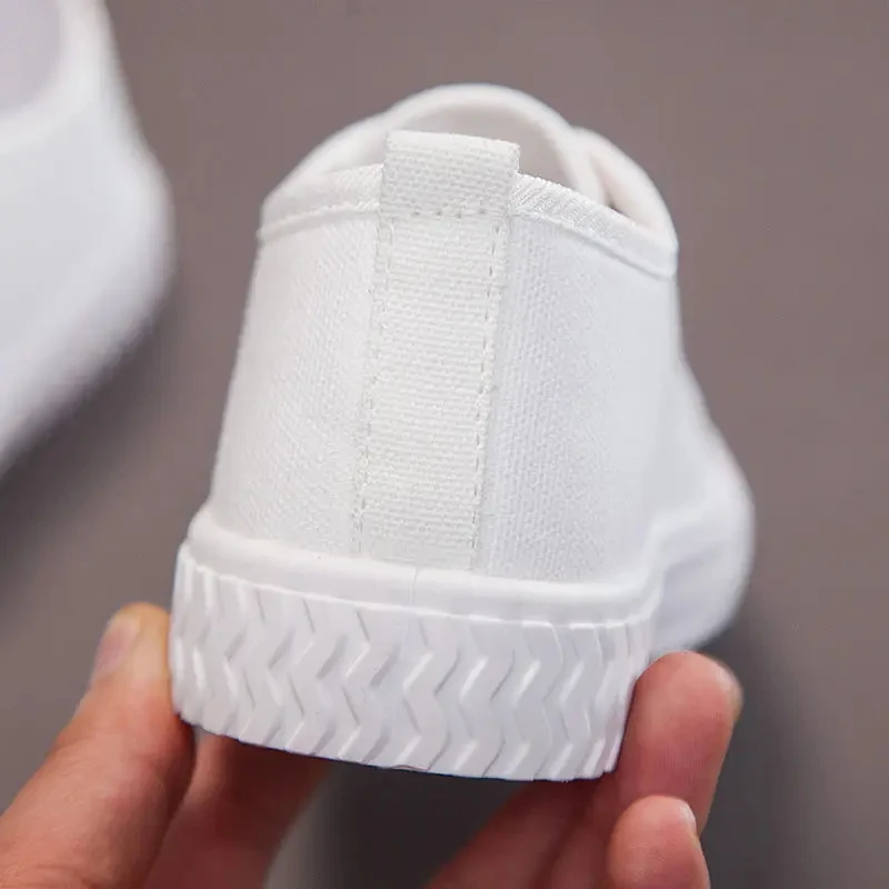 Zapatillas de deporte de lona para niños y niñas, zapatos planos informales transpirables a la moda, mocasines de tenis para niños pequeños, 2023