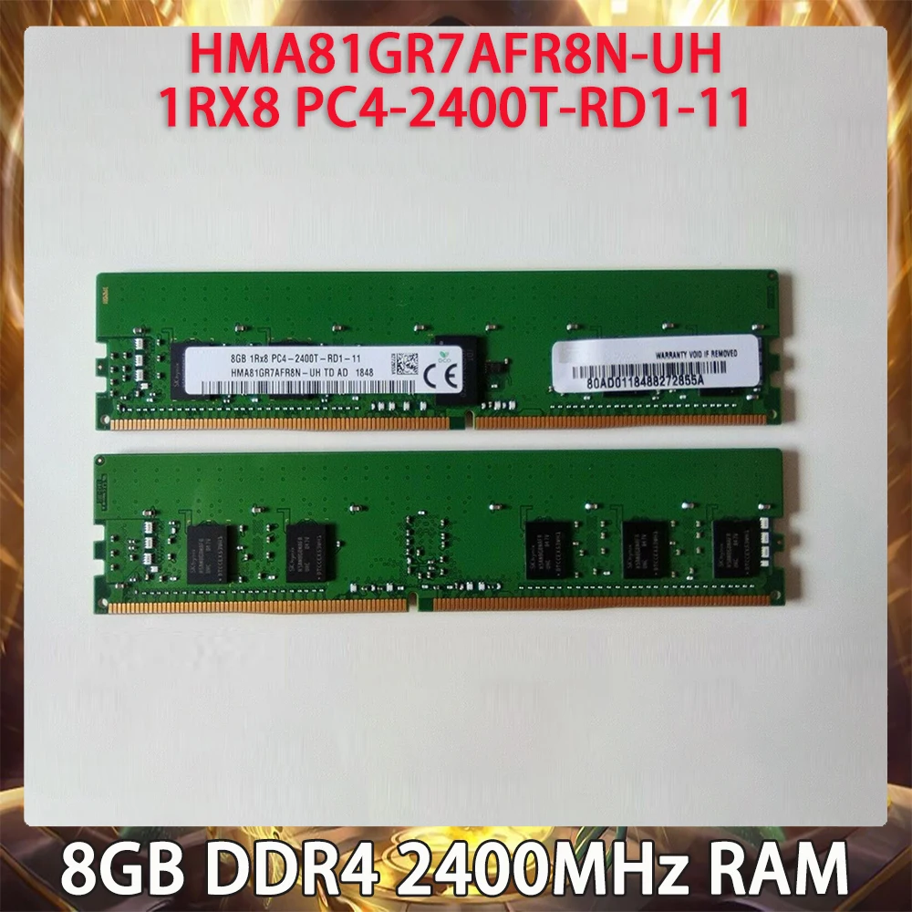 

RAM 8GB DDR4 2400MHz 1RX8 PC4-2400T-RD1-11 HMA81GR7AFR8N-UH For SK Hynix Server Memory Fast Ship Works Perfectly High Quality