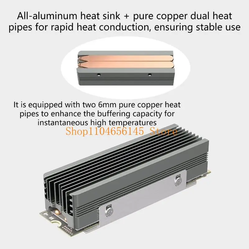 652F 2280 Double Heat Pipe CPU Cooling Combining High Efficiency Cooling and Quiet Operation Under 30dB for PC