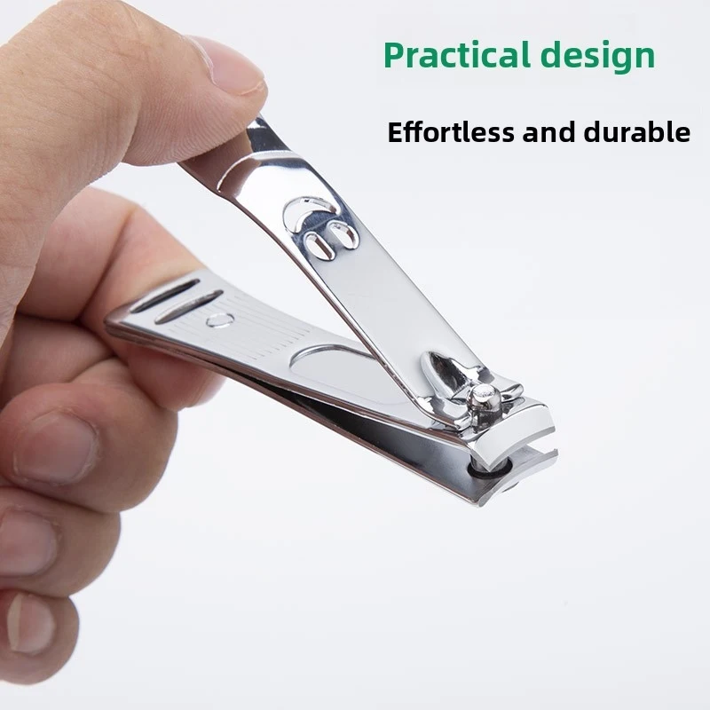 Single Smiley Face Stainless Steel Nail Clippers, Large & Small Size Portable Manicure Cutters
