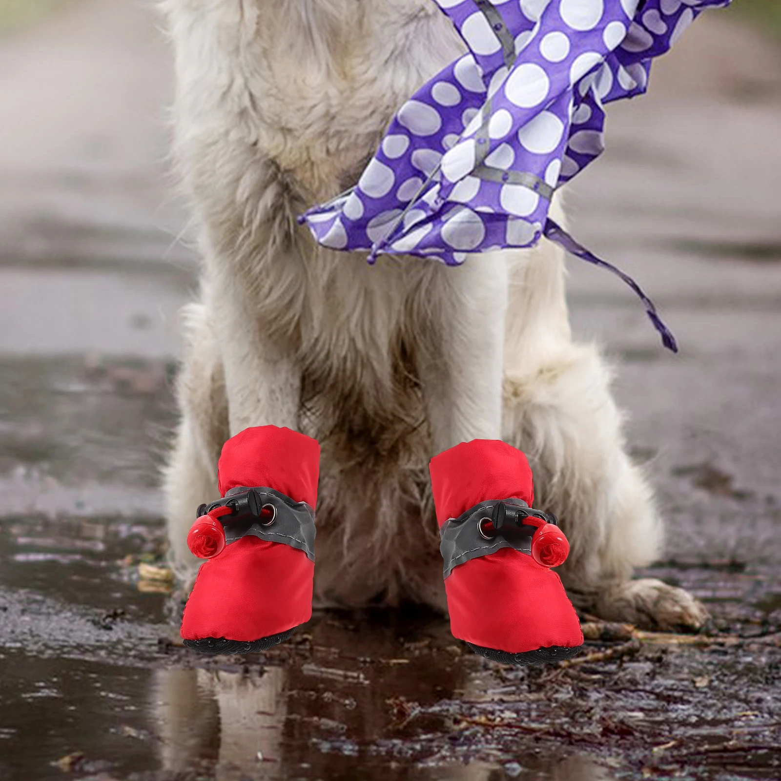 

4 Pcs Pet Shoes Rain Boots Practical Dog Non-slip Protective for Small Dogs Foot Covers