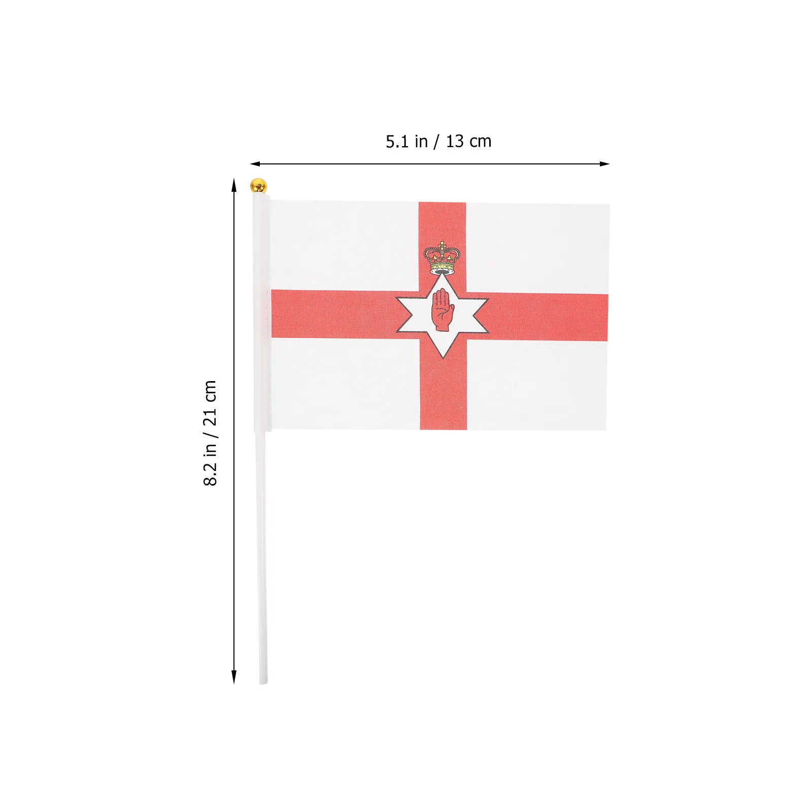 50Pcs Portable Northern Ireland Handheld Flags Wear Resistant Small National Flags for Sporting Events Festivals Patriotic Home