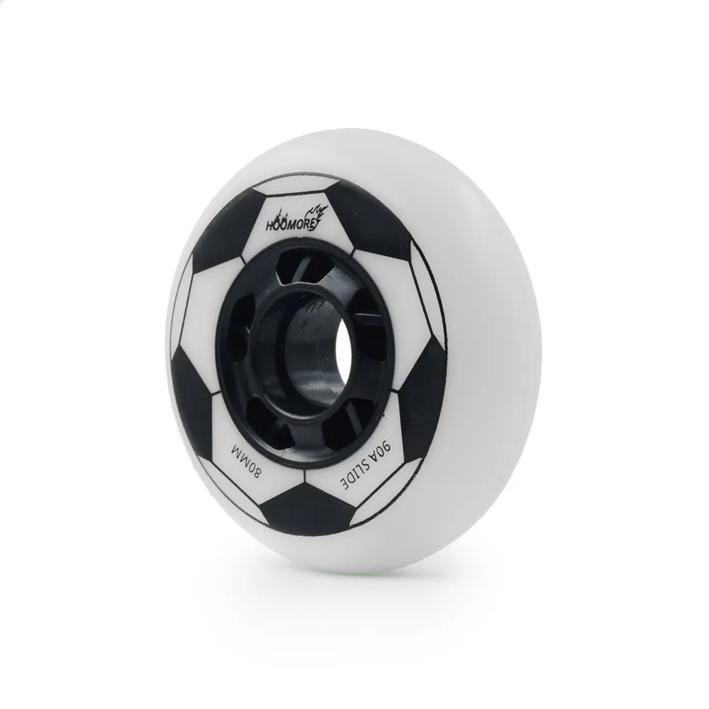 سوبر تستحق 90A 80 مللي متر 76 مللي متر 72 مللي متر عجلة التزلج على الجليد مع كرة القدم الطباعة الشريحة التزلج الإطارات 72 76 80 مضمنة Ruedas 8 قطعة/الوحدة