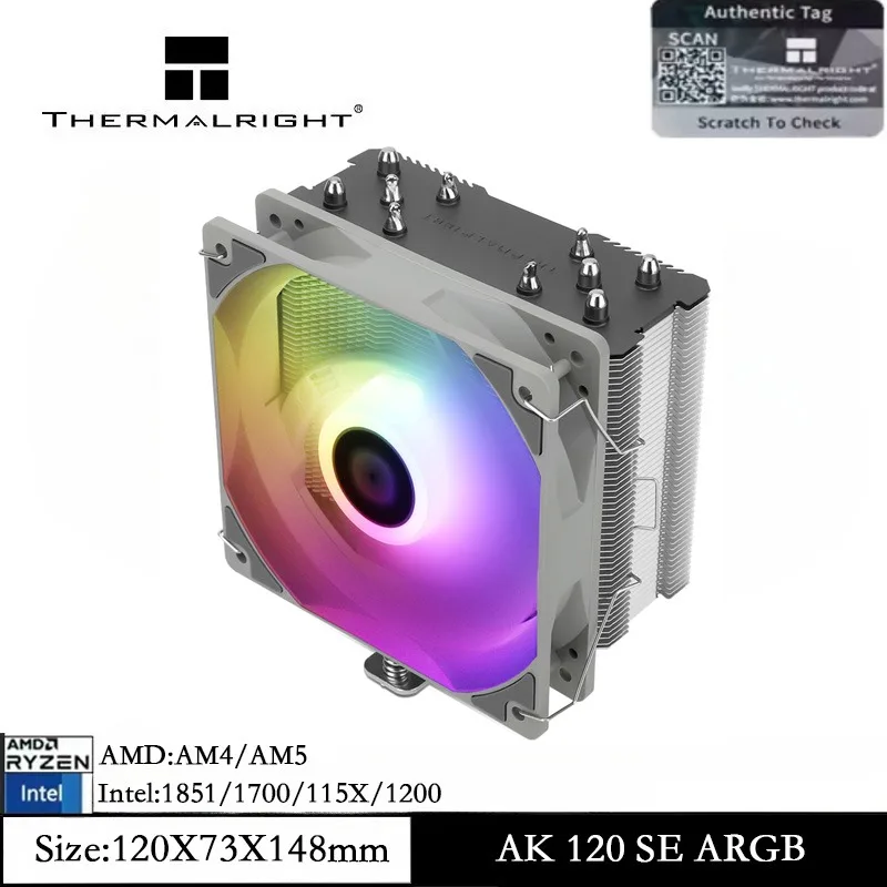

Thermalright Assassin King 120 SE ARGB воздушный охладитель процессора с ШИМ тихий вентилятор процессорный кулер для AMD AM4 AM5 Intel LGA 1700/115X/1200/1851