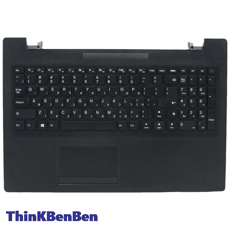 

HB Hebrew (IL Israel) Черный верхний чехол для клавиатуры, упор для рук, чехол для Lenovo Ideapad 110 15 15ACL 15AST 5CB0L46280