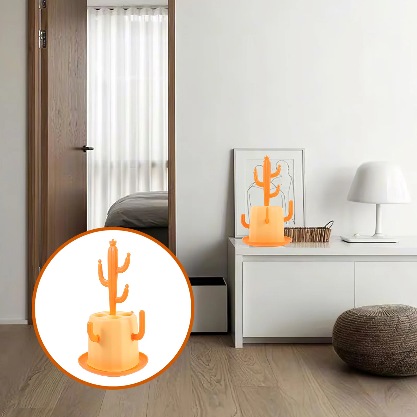 

Cactus Shaped Baby Bottle Drying Rack Large Capacity Countertop Organizer for Bottles Pacifiers Pump Parts Nursery Home Kitchen