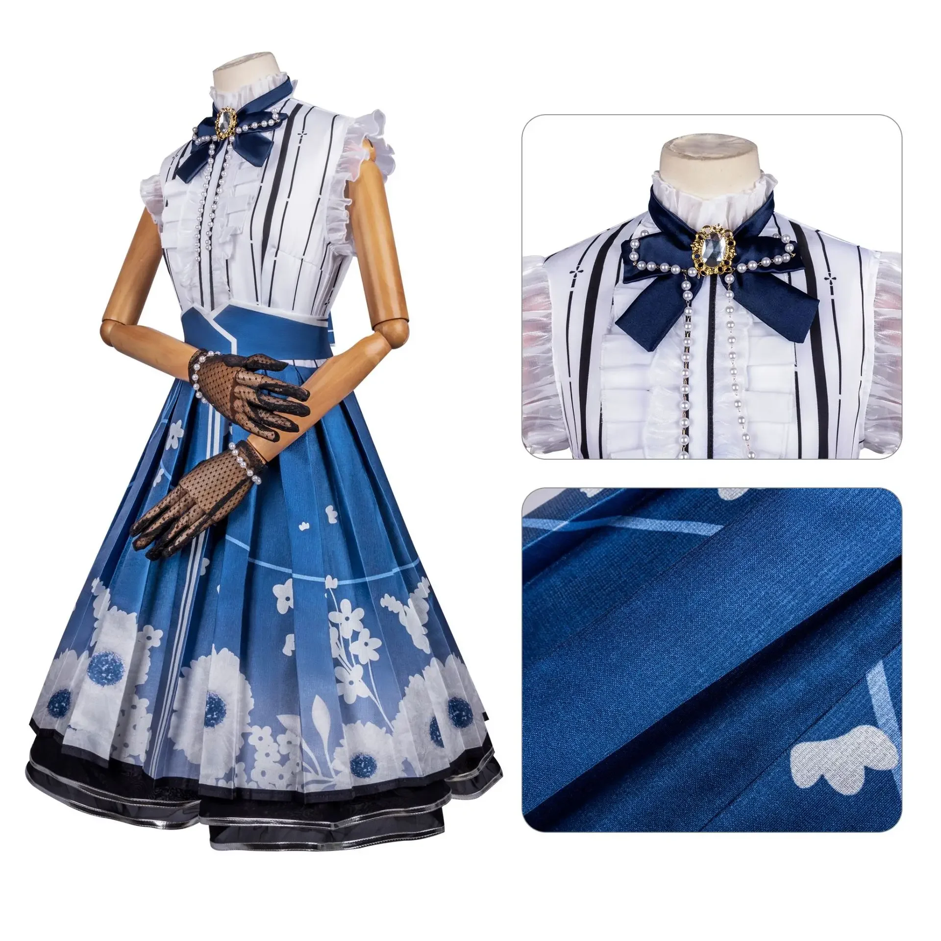 Uniforme de jeu de rôle, vêtements d'animation bidimensionnels, chaleur infinie et fleurs volantes pour femmes, banderole C