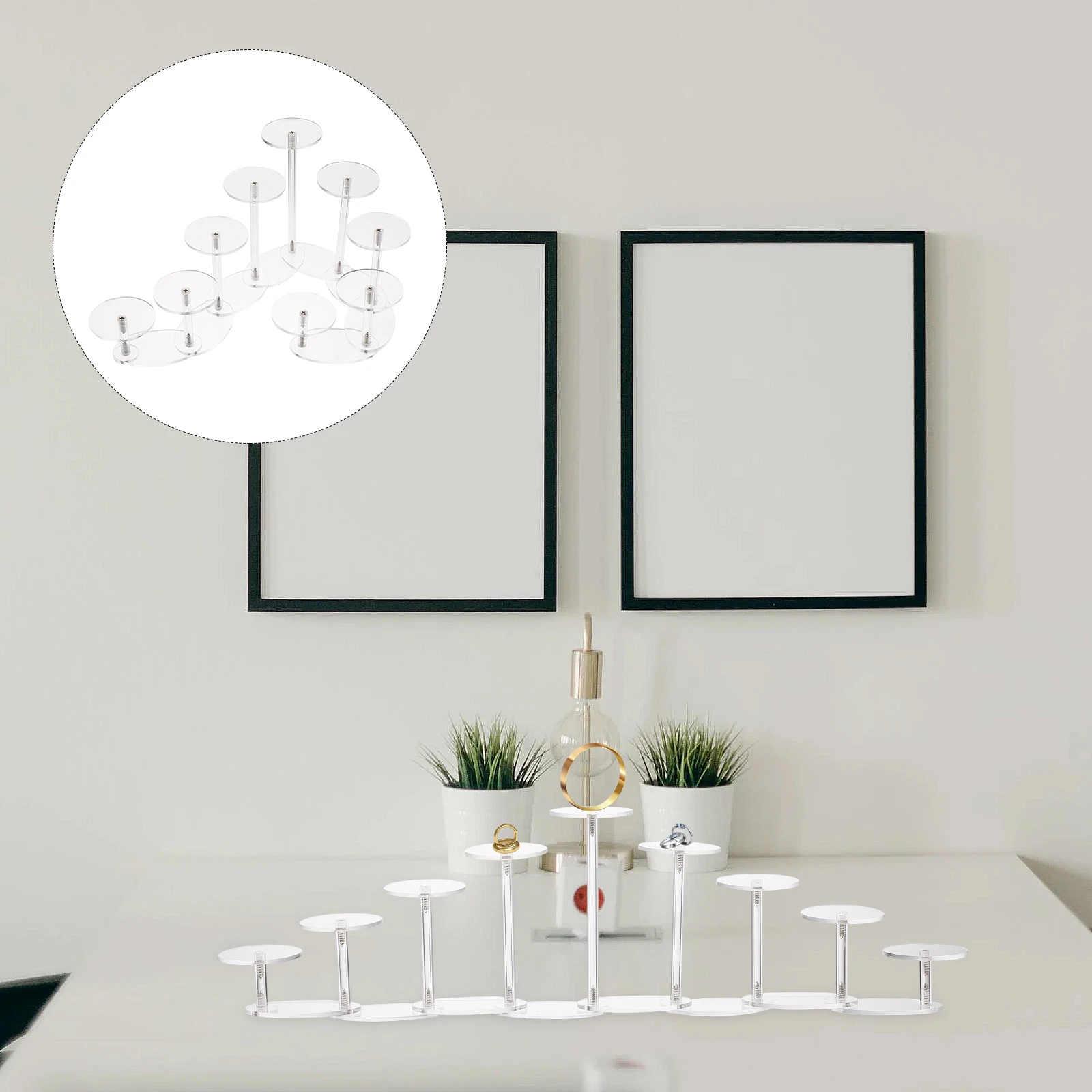 

1 шт., акриловая стойка для ювелирных изделий, деформируемая, 9 слоев, органайзер для хранения шагового типа, стойка для сережек, браслетов, свадебный рождественский подарок