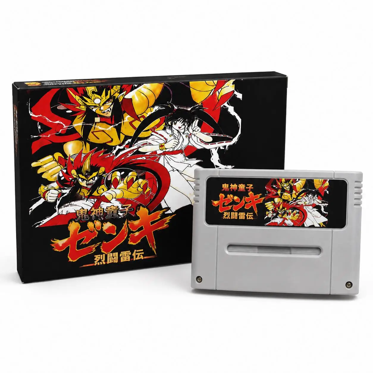 Demon Child Zenki Battle Raiden Kishin Douji Traducción al inglés Cartucho de reproducción retro de 16 bits Anime Action Platformer PAL