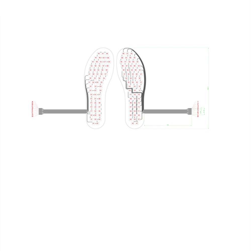 Taidacent Dunne Film Matrix Voeten Flexibele Druksensor Pad Voet Druk Meting Binnenzool Druk Inlegzolen