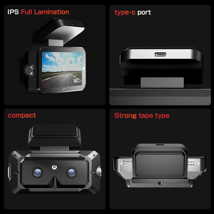 AKEEYO 1080p Super Night Vision Auto Electronics 3 Channel Wifi Rear View Mirror Dash Cam