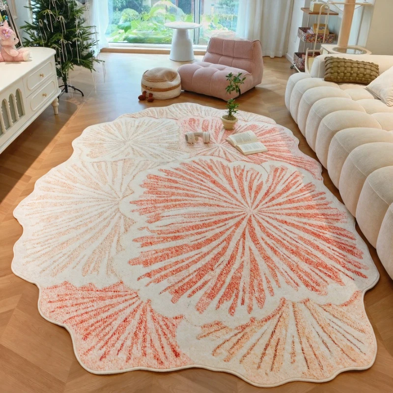 Irregular Shape Bedroom Decor Gradient Carpet Large Area Carpets for Living Room Fluffy Soft Cloakroom Floor Mat Thick Plush Rug