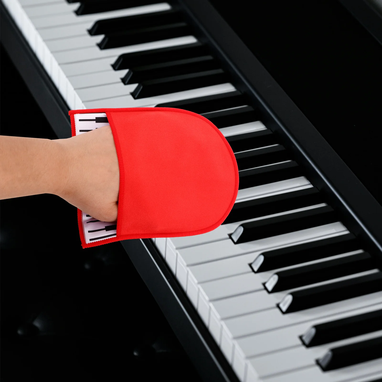 

Piano Polishing Gloves Auto Ceaning Guitar Dusting Mitt Cleaning Clothes for Instruments Double-sided Fleece Car Mittens