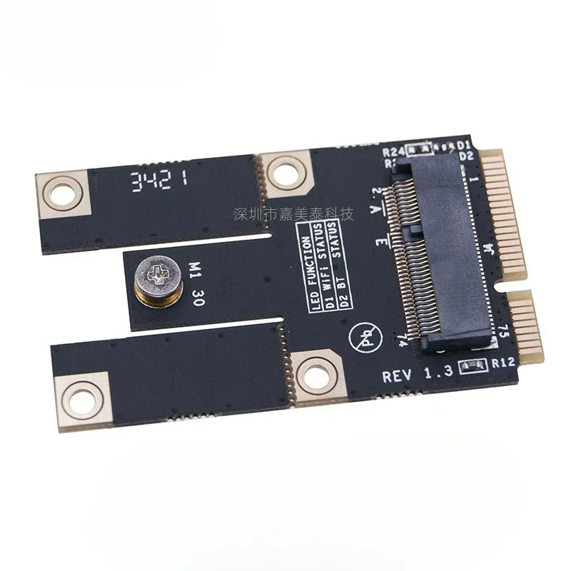 M.2 NGFF A+E Key E Key To Mini PCI-E Adapter Card for Intel 9260 9560 AX200 WiFi Bluetooth Wireless Card Laptop