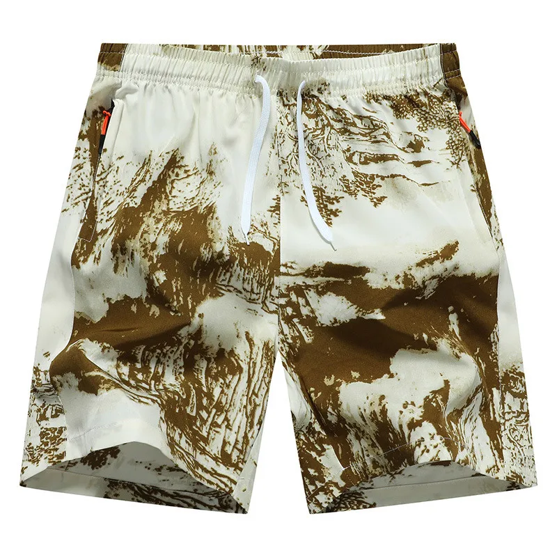 

Men's Ice Silk Swimsuit Beach Short Boy Summer Print Board Shorts Men Fashion Swimwear Shorts Trunk Sports Pants