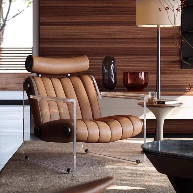 

Acrylic suspended leisure chair Living room Internet celebrity lazy sofa chair Minimalist creative single chair