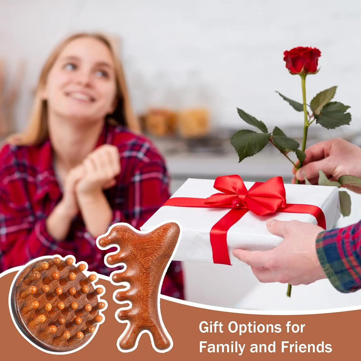 3er-Pack Holz-Kopfhautmassagegerät, Kopfmassagekamm, Kopfmassage-Tool zur Entspannung, Haar-Gua-Sha-Kamm – Detail 9
